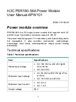 Preview for 1 page of H3C PSR180-56A User Manual