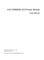 H3C PSR6000 User Manual preview