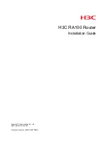 Preview for 1 page of H3C RA100 Installation Manual