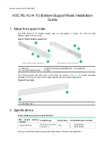 Предварительный просмотр 1 страницы H3C RL-1U-A 1U Installation Manual