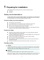 Preview for 2 page of H3C S12500CR Series Preparing For Installation