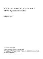 Preview for 1 page of H3C S12500X-AF Series Configuration Examples