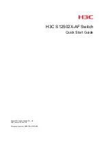 Предварительный просмотр 1 страницы H3C S12502X-AF Quick Start Manual