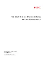 H3C S5120-EI Series Irf Command Reference preview
