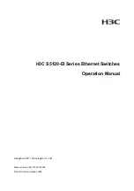 H3C S5120-EI Series Operation Manual предпросмотр