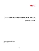 Предварительный просмотр 1 страницы H3C S5500-28C-EI-DC Quick Start Manual