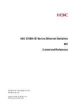 H3C S5500-EI series Irf Command Reference preview