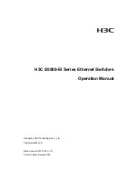 Preview for 1 page of H3C S5500-EI series Operation Manual