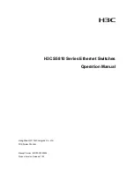 Предварительный просмотр 1 страницы H3C S5810 Series Operation Manual