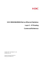 Preview for 1 page of H3C s5820x series Command Reference Manual