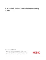 H3C S6800 Series Troubleshooting Manual предпросмотр