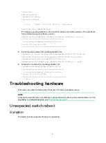 Предварительный просмотр 7 страницы H3C S6805 Series Troubleshooting Manual