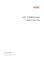 H3C S7508E-X Installation, Quick Start preview