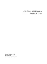 Preview for 1 page of H3C S9820-8M Installation Manual