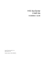 H3C SecCenter CSAP-SA Installation Manual preview