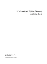 H3C SecPath F10 0 Series Installation Manual preview