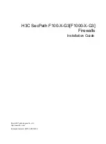 Preview for 1 page of H3C SecPath F100-X-G3 Installation Manual