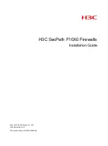 H3C SecPath F10X0 Installation Manual preview