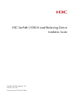 Preview for 1 page of H3C SecPath L1000-A Installation Manual