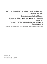 Предварительный просмотр 1 страницы H3C SecPath M9000 Series Compliance And Safety Manual