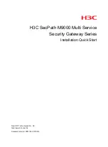 H3C SecPath M9000 Series Installation, Quick Start предпросмотр