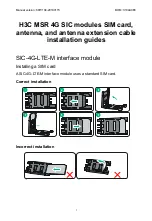 H3C SIC-4G-LTE-M Installation Manuals preview