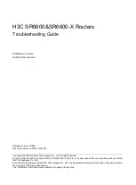 H3C SR6600 Series Troubleshooting Manual preview