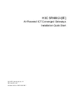 Preview for 1 page of H3C SR6602-I AI Series Installation, Quick Start