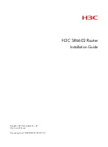 Предварительный просмотр 1 страницы H3C SR6602 Installation Manual