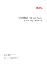 H3C SR8800 10G Mpls Configuration Manual preview