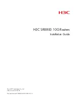 Preview for 1 page of H3C SR8800 Series Installation Manual