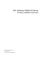 Предварительный просмотр 1 страницы H3C UniServer R4300 G3 Installation, Quick Start