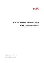 Preview for 1 page of H3C WA Series Command Reference Manual