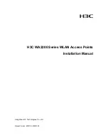 H3C WA2210-AG_INDOORSINGLEBANDAP Installation Manual preview