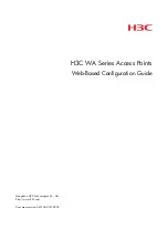 Preview for 1 page of H3C WA2612-AGN Web-Based Configuration Manual