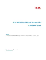 H3C WA2620-AGN Installation Manual предпросмотр