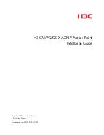 Preview for 1 page of H3C WA2620X-AGNP Installation Manual