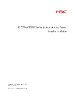 Preview for 1 page of H3C WA3610i-GN Installation Manual