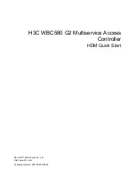 Preview for 1 page of H3C WBC580 Quick Start Manual