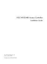 H3C WX2540E Installation Manual предпросмотр