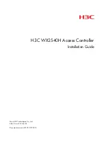 Preview for 1 page of H3C WX2540H Installation Manual