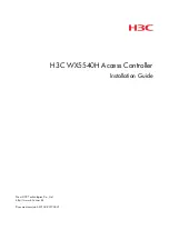 Preview for 1 page of H3C WX5540H Installation Manual