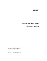 Preview for 1 page of H3C XE 200/2000 IP Operation Manual