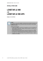 Preview for 2 page of Haag-Streit LENSTAR LS 900 Installation Manual