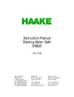 Preview for 1 page of Haake SWB25 Instruction Manual