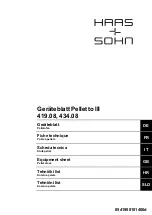 Предварительный просмотр 1 страницы HAAS + SOHN HSP 6 Pelletto III 419.08 Equipment Sheet