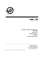 Haas UMC-750 Operator'S Manual preview