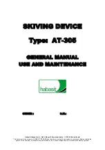 Habasit AT-305 General Manual Use And Maintenance preview