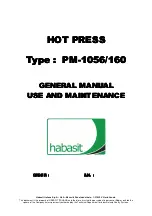 Предварительный просмотр 1 страницы Habasit PM-1056/160 General Manual Use And Maintenance