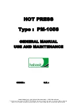 Habasit PM-1056 General Manual Use And Maintenance preview